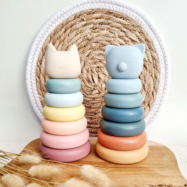 Torre apilable de silicona Cat - Juguete 0-3 años