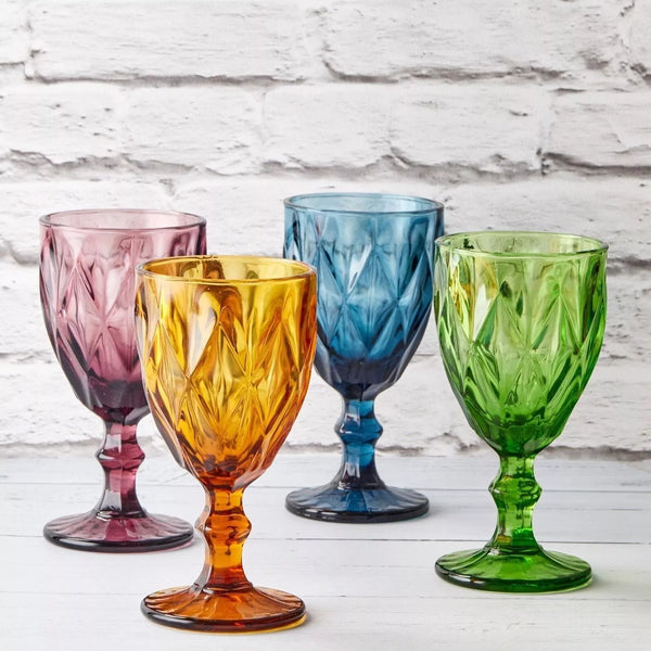 Set de 4 Copas de colores para  Agua y refrescos Highgate